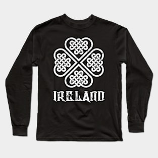 Ireland Irish Celtic Knot Vintage Shamrock Long Sleeve T-Shirt